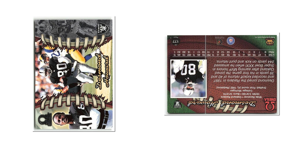 Desmond Howard 1998 Pacific Omega #177 Oakland Raiders Football Card NM