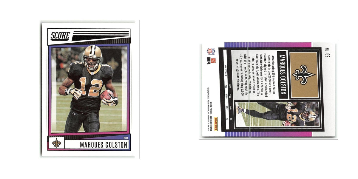 Marques Colston 2022 Score #62 New Orleans Saints Football Card NM