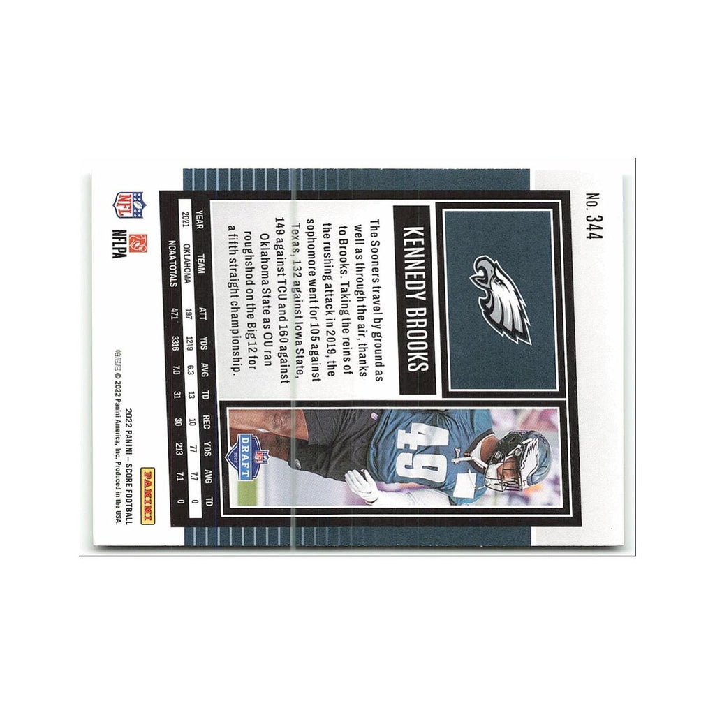 Kennedy Brooks Rookie 2022 Score #344 Philadelphia Eagles Football Card NM