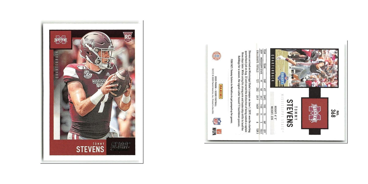Tommy Stevens Rookie 2020 Score #368 Mississippi State Bulldogs Football Card NM