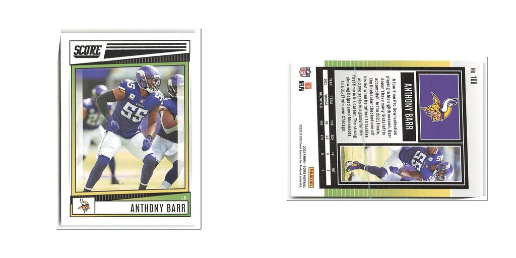 Anthony Barr 2022 Score #108 Minnesota Vikings Football Card NM