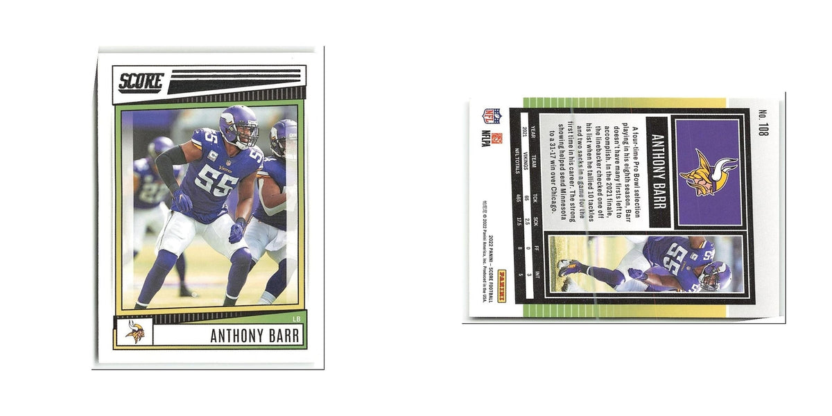 Anthony Barr 2022 Score #108 Minnesota Vikings Football Card NM