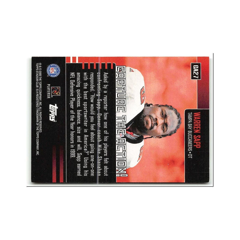 Warren Sapp 2000 Stadium Club Capture the Action #CA27 Tampa Bay Buccaneers NM