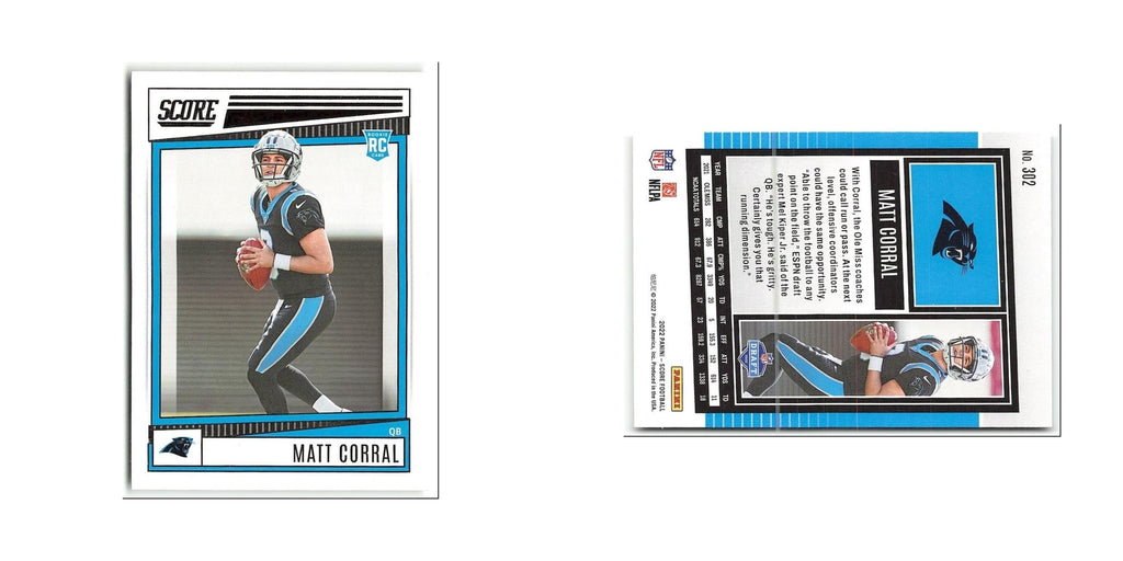 Matt Corral Rookie 2022 Score #302 Carolina Panthers Football Card NM