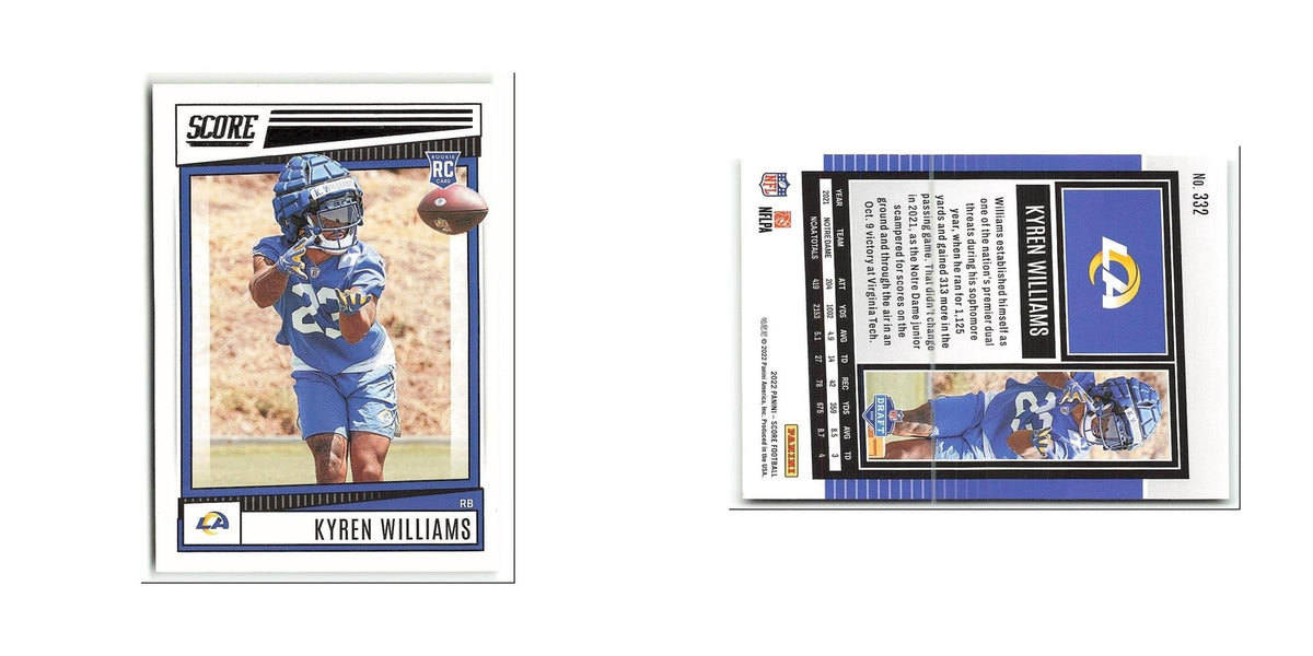 Kyren Williams Rookie 2022 Score #332 Los Angeles Rams Football Card NM