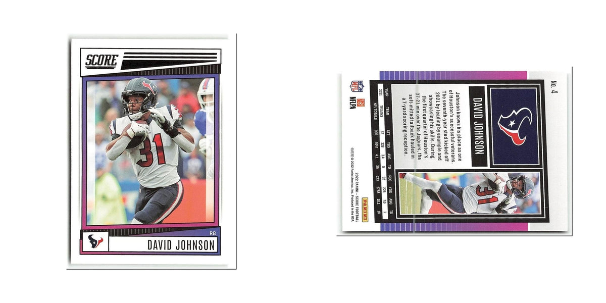 David Johnson 2022 Score #4 Houston Texans Football Card NM