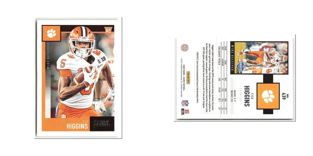 Tee Higgins Rookie 2020 Score #439 Clemson Tigers Football Card NM