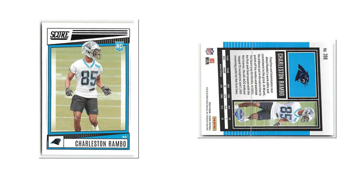 Charleston Rambo Rookie 2022 Score #398 Carolina Panthers Football Card NM