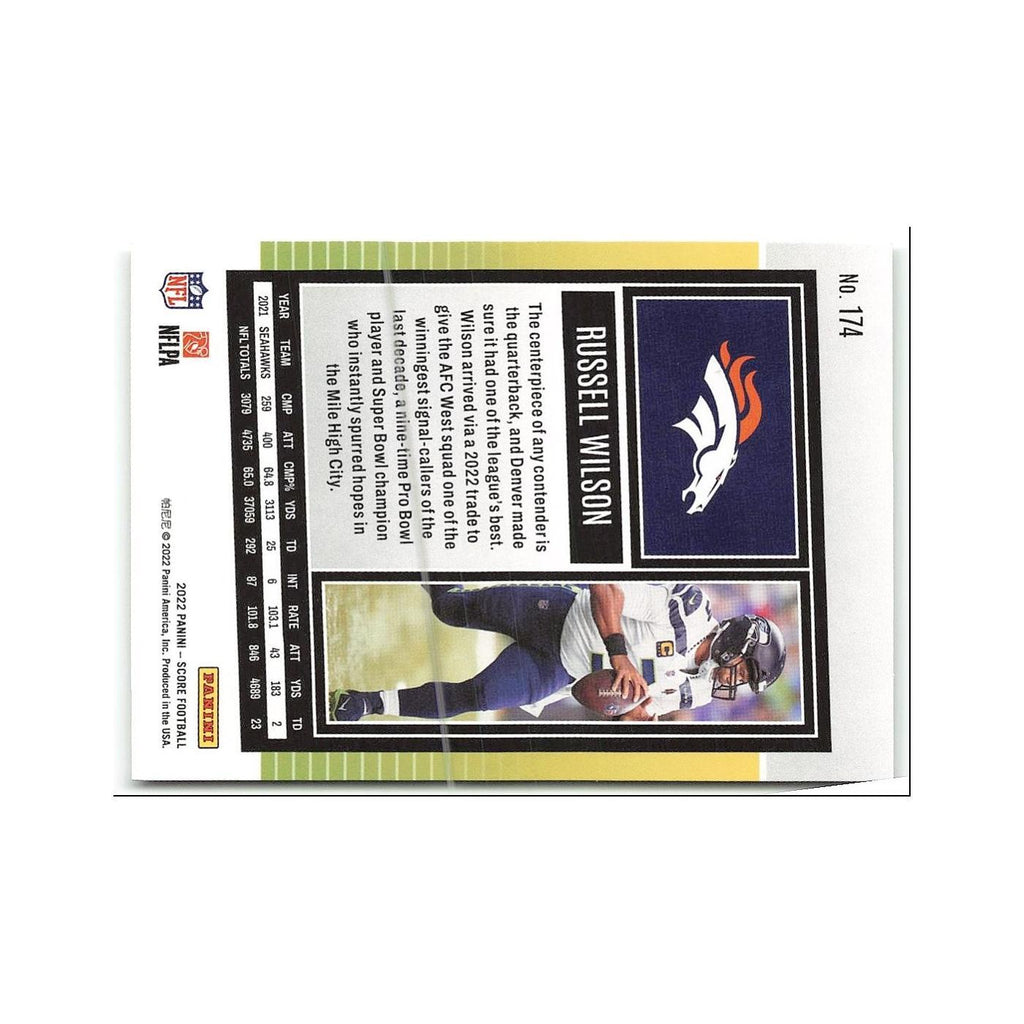 Russell Wilson 2022 Score #174 Denver Broncos Football Card NM
