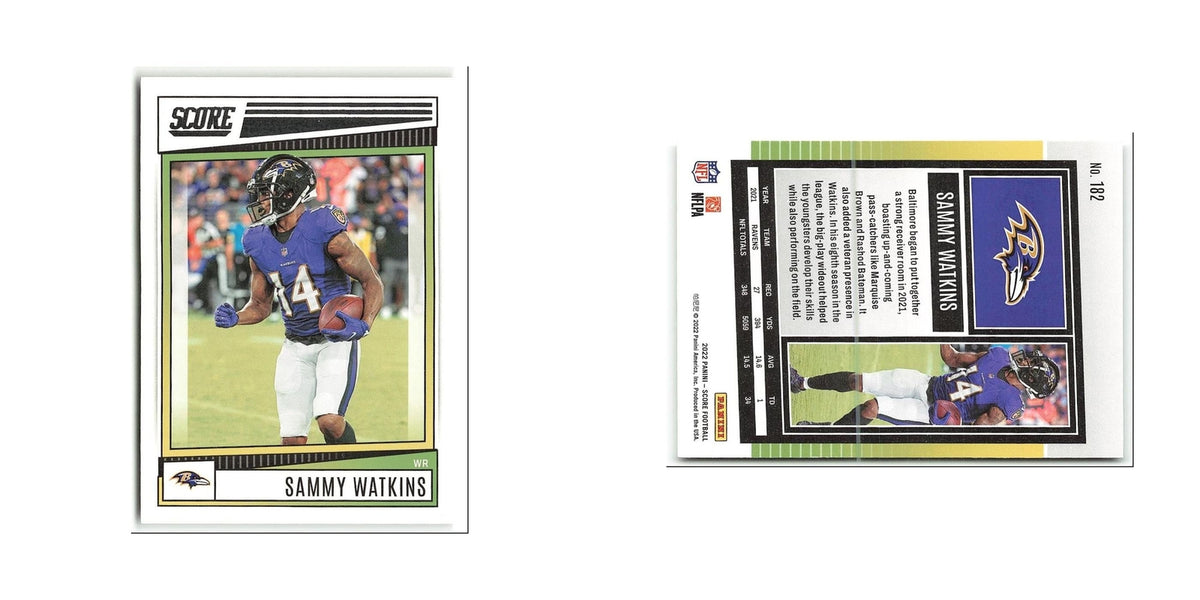 Sammy Watkins 2022 Score #182 Baltimore Ravens Football Card NM