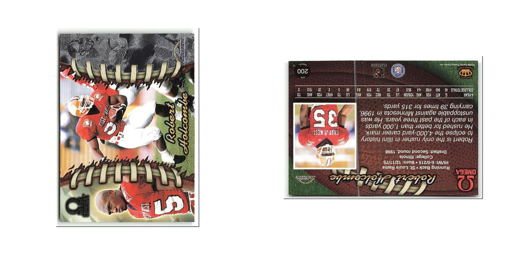 Robert Holcombe 1998 Pacific Omega #39 Illinois Fighting Illini Football Card NM