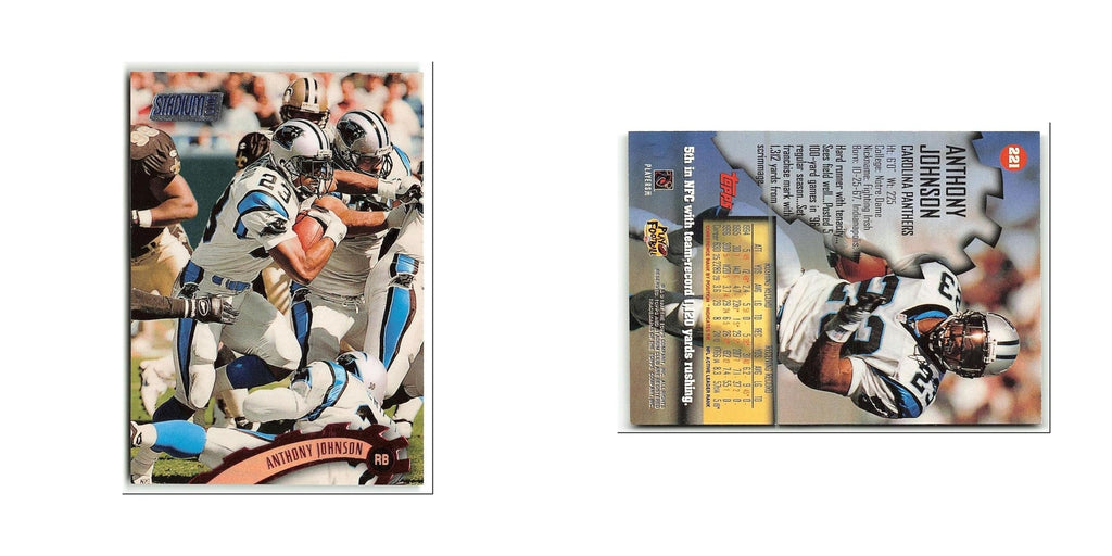 Anthony Johnson 1997 Topps Stadium Club #221 Carolina Panthers Football Card NM