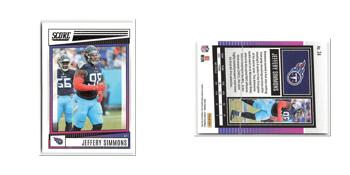 Jeffery Simmons 2022 Score #34 Tennessee Titans Football Card NM
