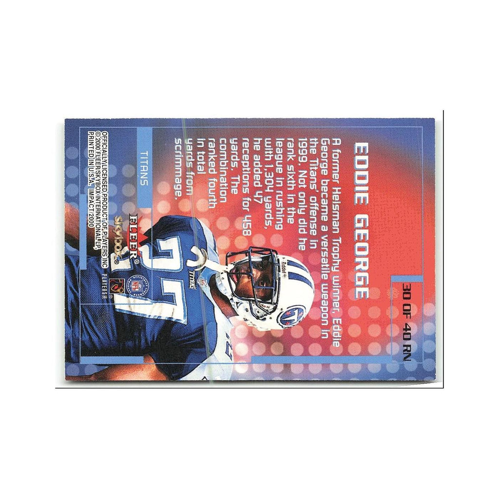 Eddie George 2000 Fleer Impact Rewind '99 #30 RN Tennessee Titans NM