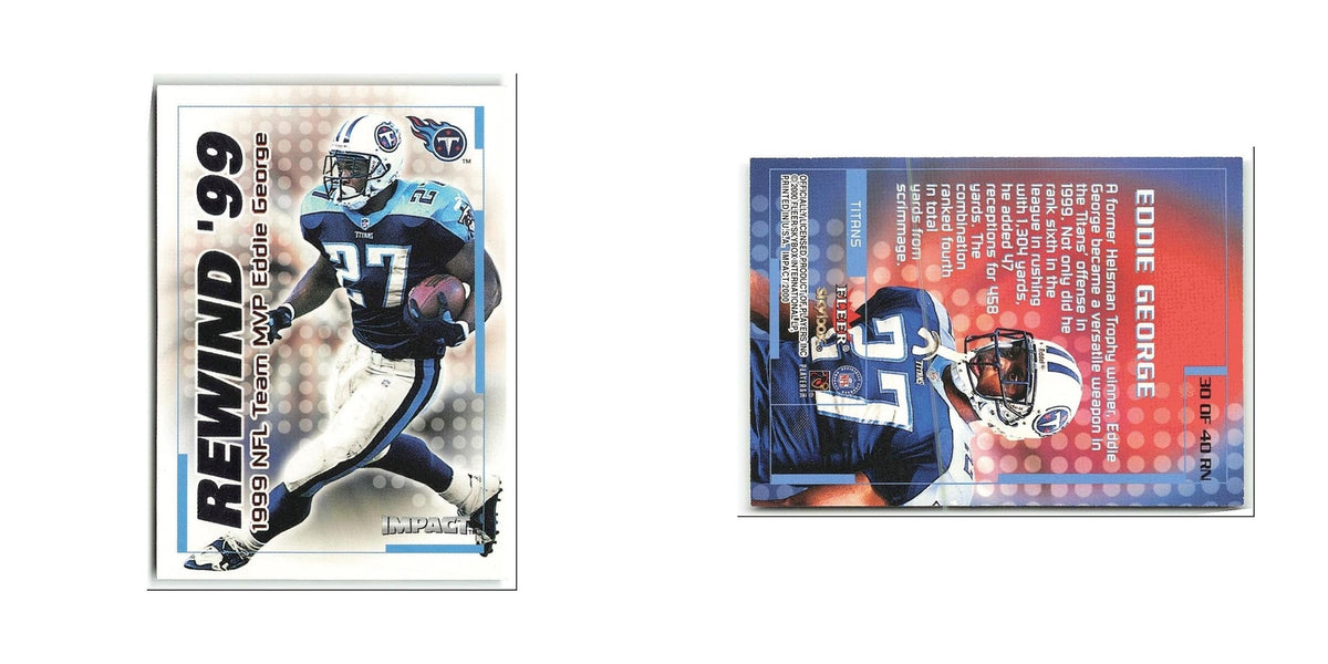 Eddie George 2000 Fleer Impact Rewind '99 #30 RN Tennessee Titans NM