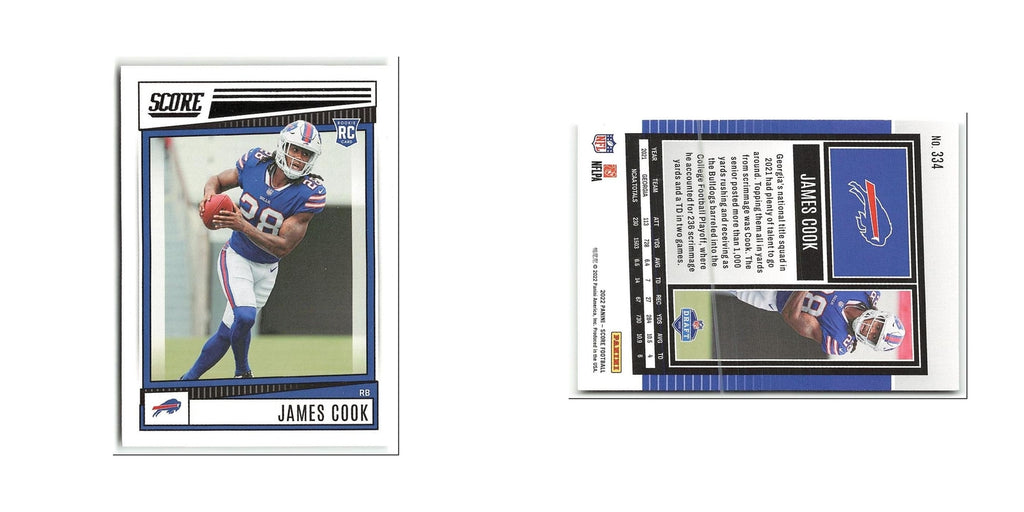 James Cook Rookie 2022 Score #334 Buffalo Bills Football Card NM