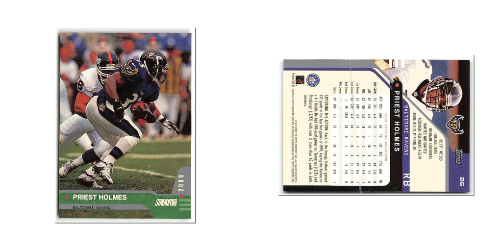 Priest Holmes 2000 Topps Stadium Club #86 Baltimore Ravens Football Card NM