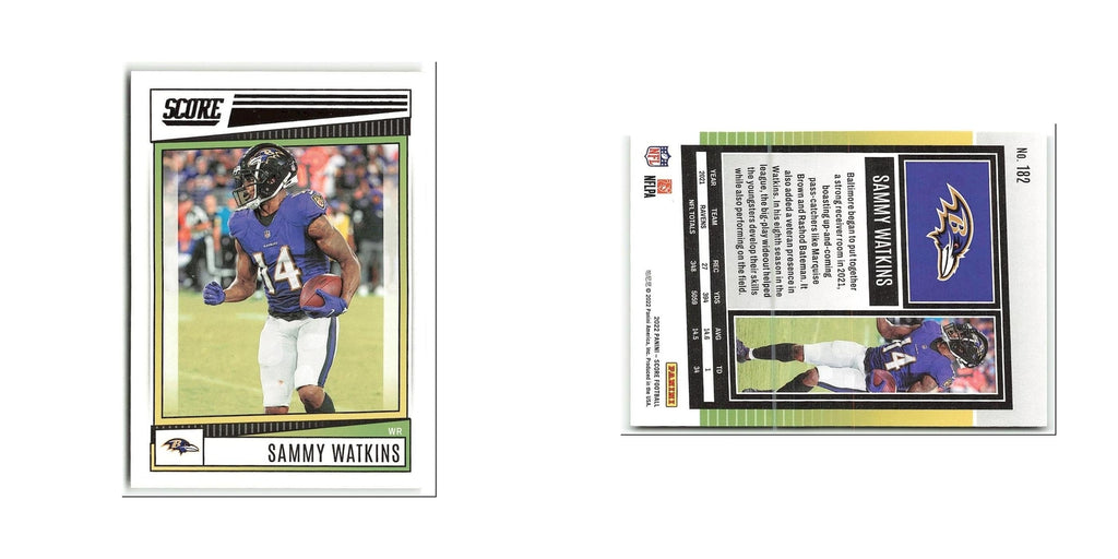 Sammy Watkins 2022 Score #182 Baltimore Ravens Football Card NM