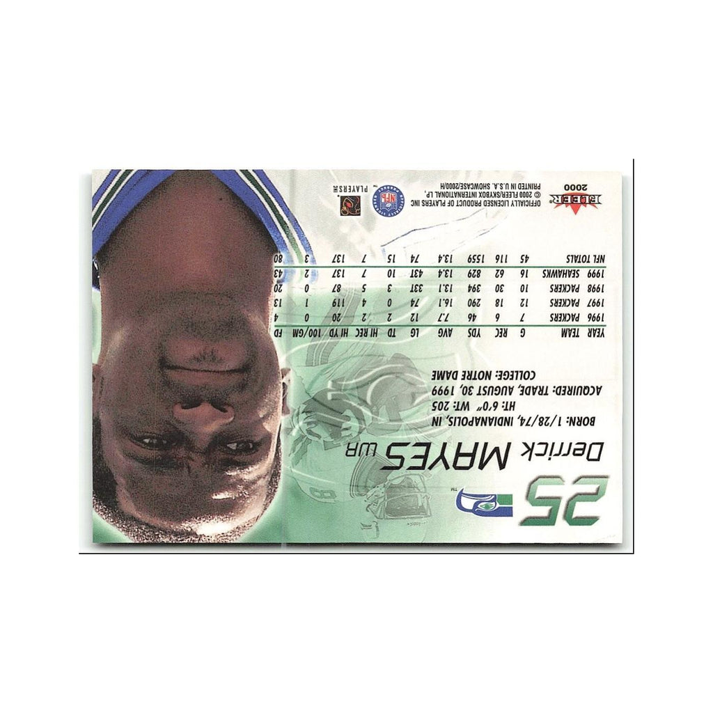Derrick Mayes 2000 Fleer Showcase #25 Seattle Seahawks Football Card NM