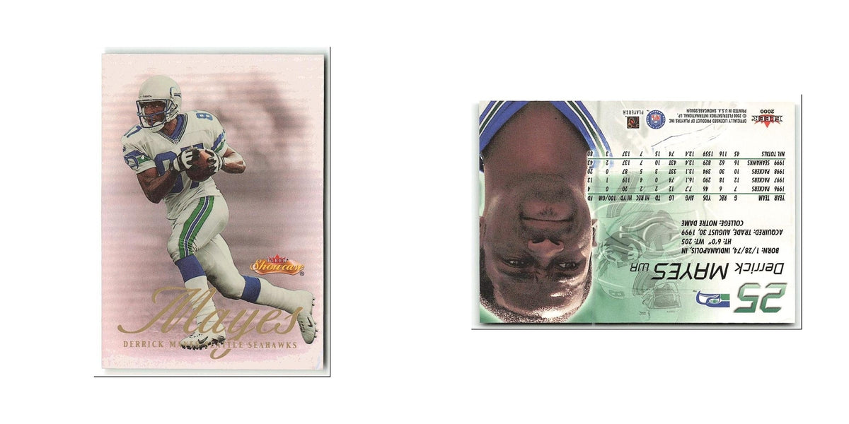 Derrick Mayes 2000 Fleer Showcase #25 Seattle Seahawks Football Card NM