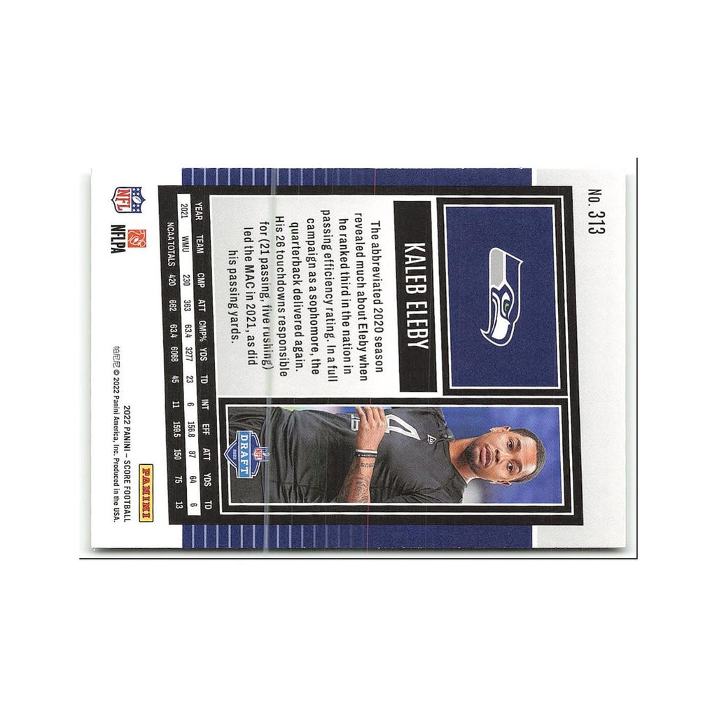 Kaleb Eleby Rookie 2022 Score #313 Seattle Seahawks Football Card NM