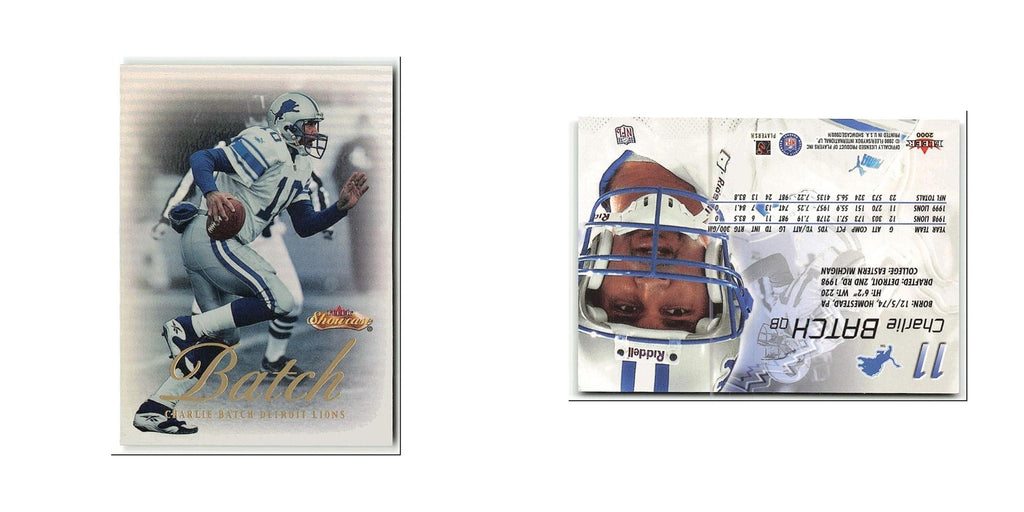 Charlie Batch 2000 Fleer Showcase #11 Detroit Lions Football Card NM