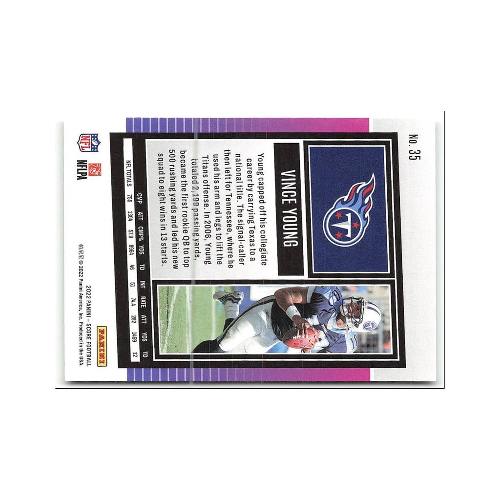 Vince Young 2022 Score #35 Tennessee Titans Football Card NM