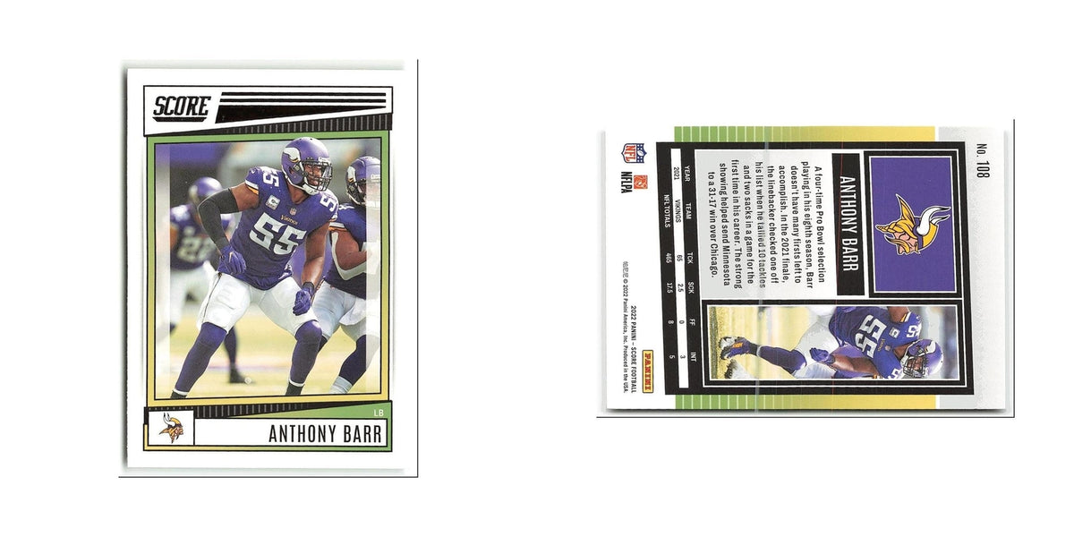 Anthony Barr 2022 Score #108 Minnesota Vikings Football Card NM