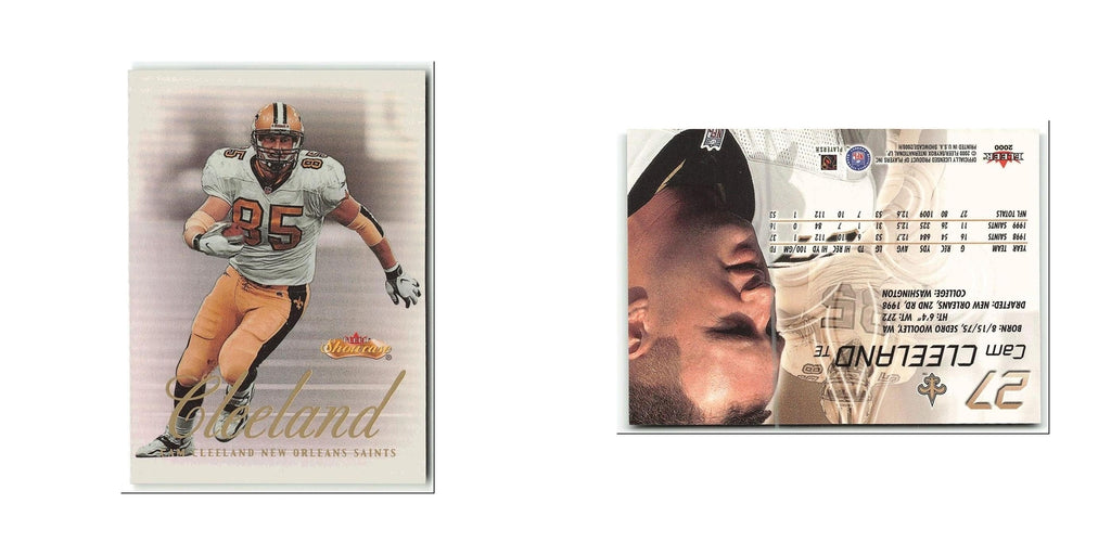 Cam Cleeland 2000 Fleer Showcase #27 New Orleans Saints Football Card NM