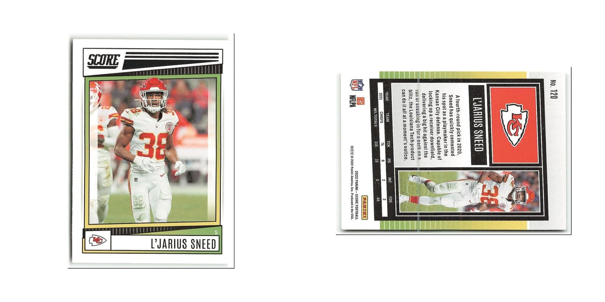 L'Jarius Sneed 2022 Score #120 Kansas City Chiefs Football Card NM