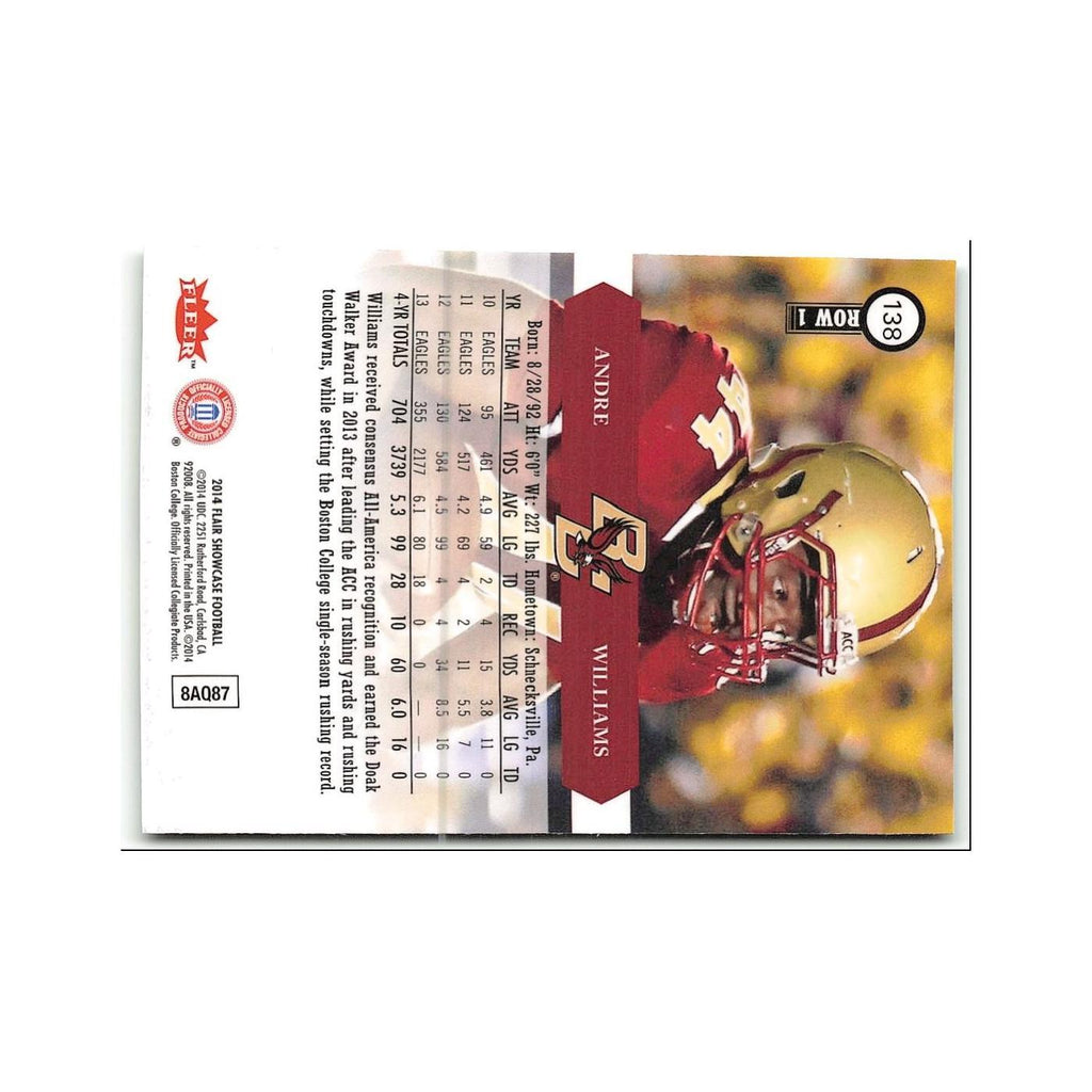 Andre Williams 2014 Flair Showcase #138 Boston College Eagles Football Card NM