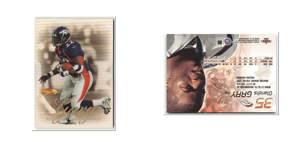 Olandis Gary 2000 Fleer Showcase #35 Denver Broncos Football Card NM