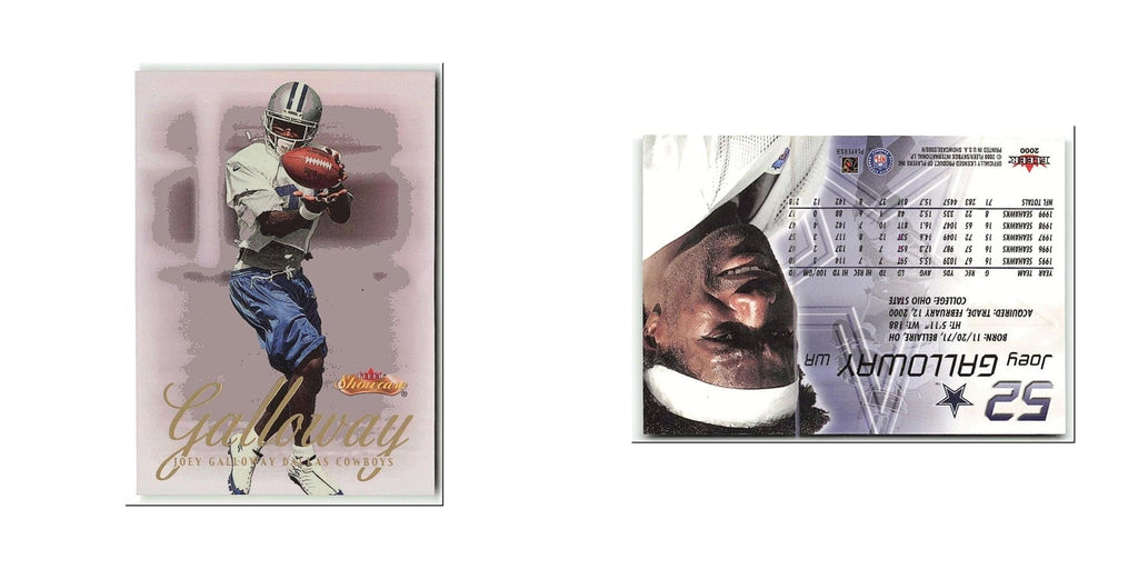 Joey Galloway 2000 Fleer Showcase #52 Dallas Cowboys Football Card NM