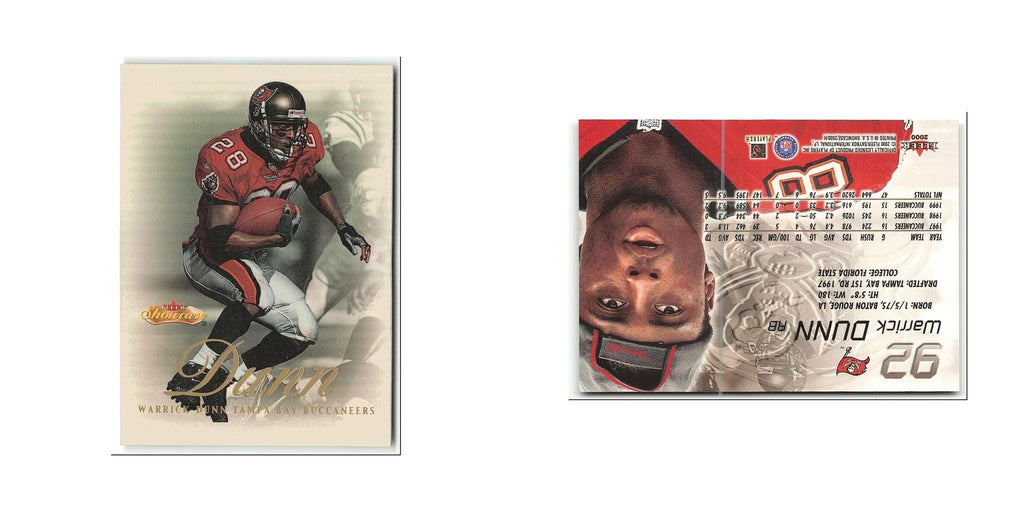 Warrick Dunn 2000 Fleer Showcase #92 Tampa Bay Buccaneers Football Card NM