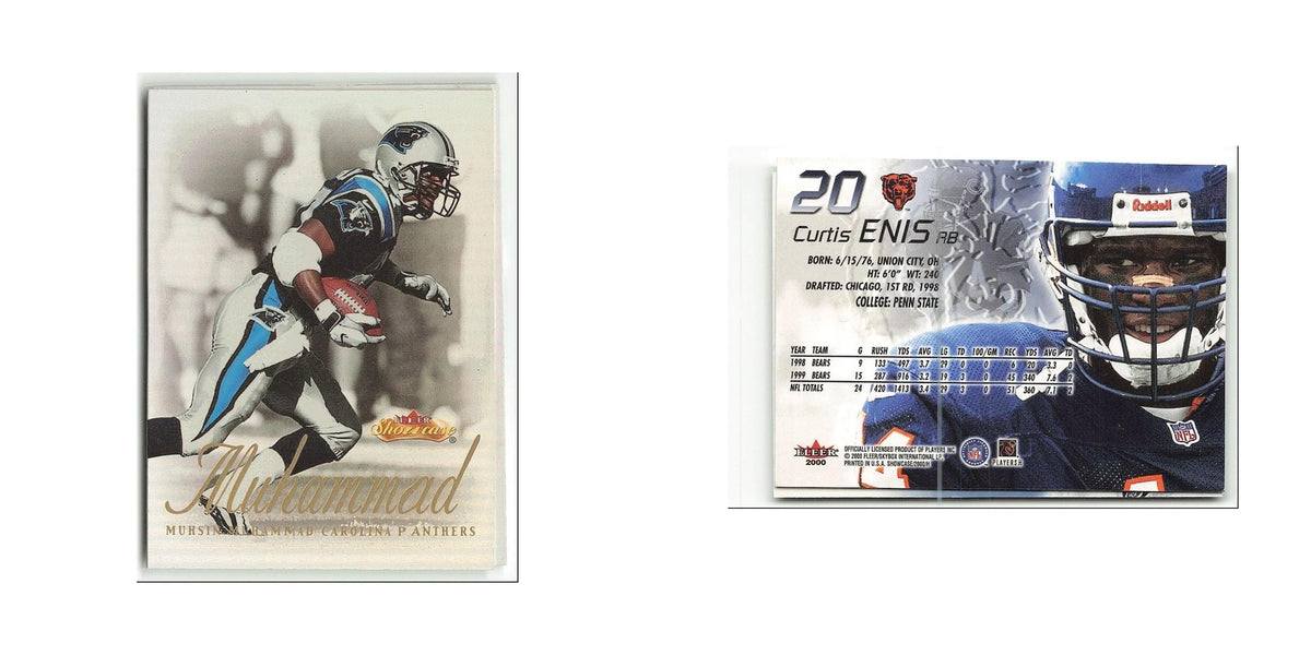 Curtis Enis 2000 Fleer Showcase #20 Carolina Panthers Football Card NM
