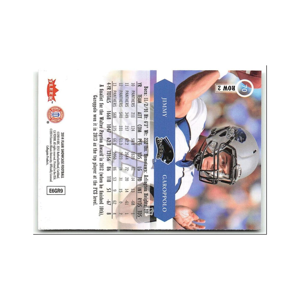 Jimmy Garoppolo 2014 Flair Showcase #70 Eastern Eastern Illinois Panthers NM