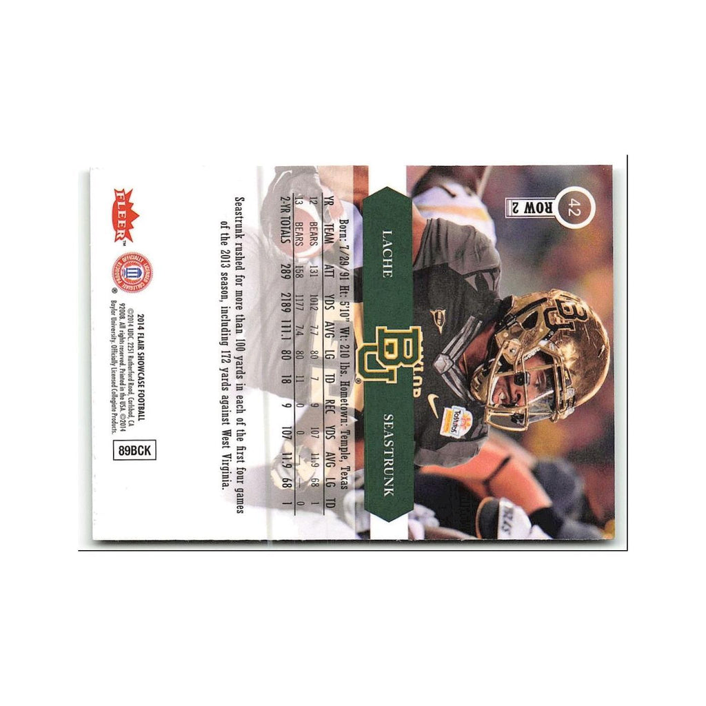 Lache Seastrunk 2014 Flair Showcase #42 Baylor Bears Football Card NM