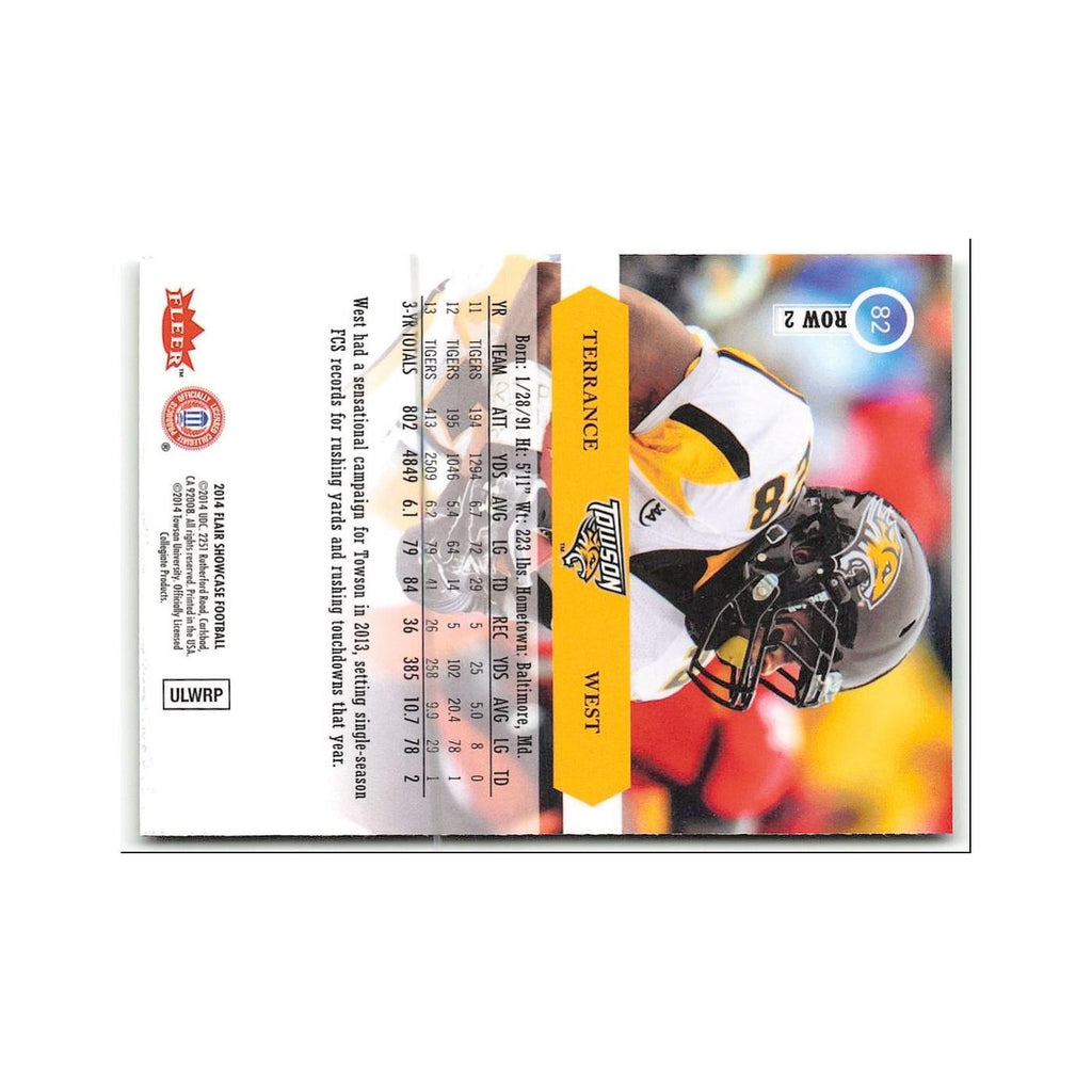 Terrance West 2014 Flair Showcase #82 Towson Tigers Football Card NM