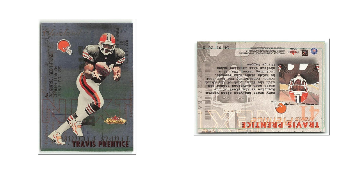 Travis Prentice 2000 Fleer Showcase #14 N Cleveland Browns Football Card NM