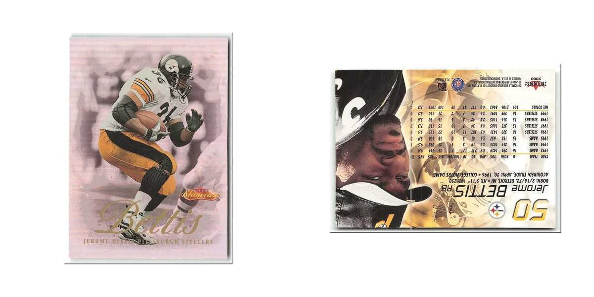 Jerome Bettis 2000 Fleer Showcase #50 Pittsburgh Steelers Football Card NM