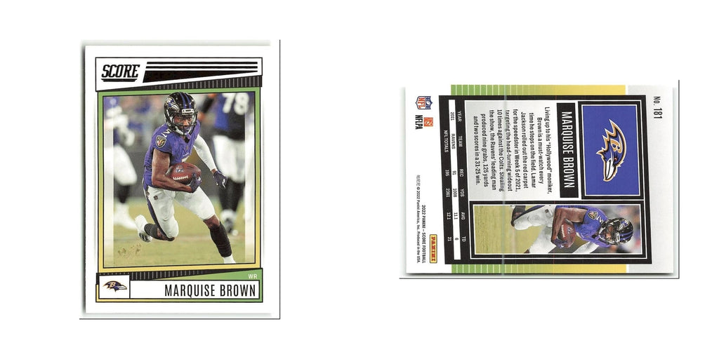 Marquise Brown 2022 Score #181 Baltimore Ravens Football Card NM