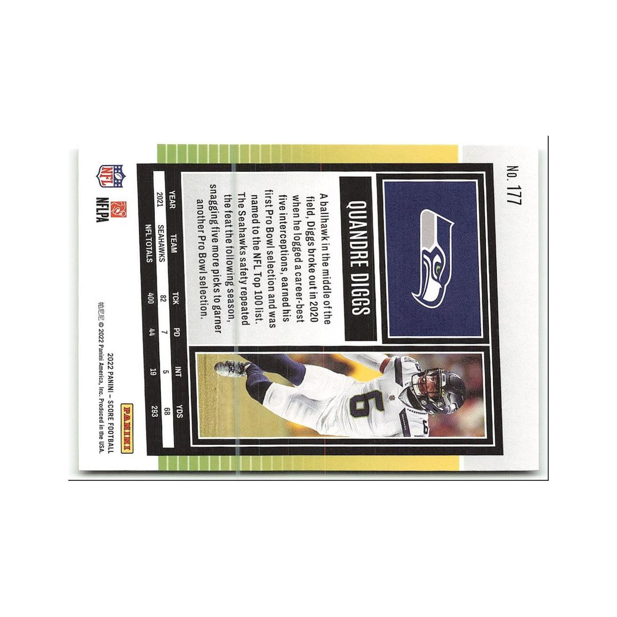 Quandre Diggs 2022 Score #177 Seattle Seahawks Football Card NM