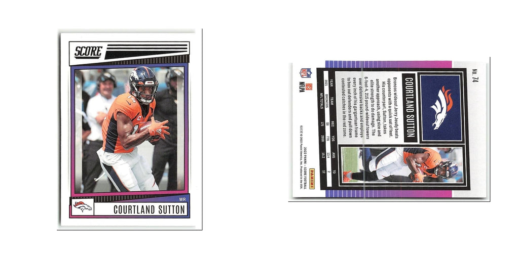 Courtland Sutton 2022 Score #74 Denver Broncos Football Card NM