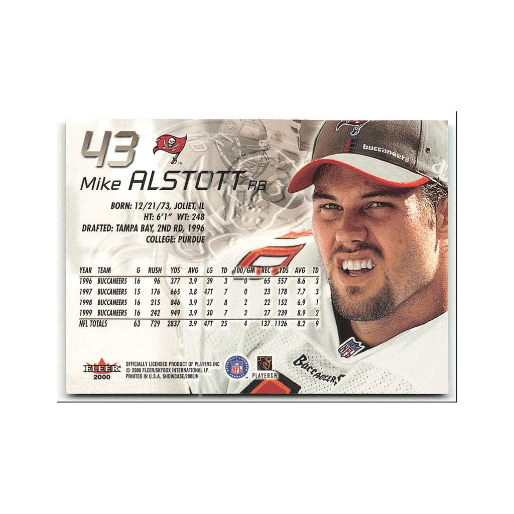 Mike Alstott 2000 Fleer Showcase #43 Tampa Bay Buccaneers Football Card NM