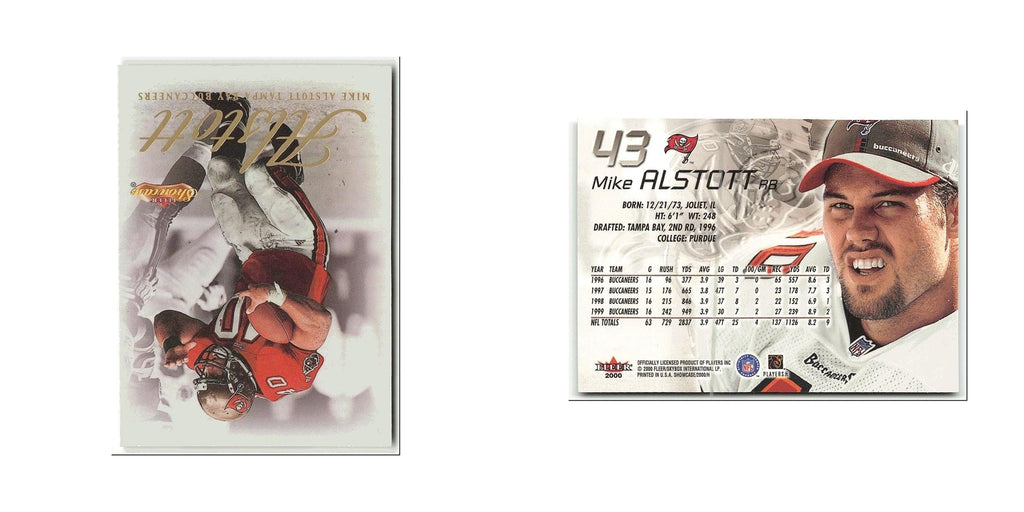 Mike Alstott 2000 Fleer Showcase #43 Tampa Bay Buccaneers Football Card NM
