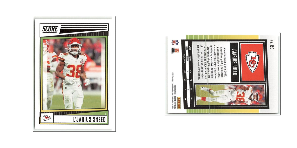 L'Jarius Sneed 2022 Score #120 Kansas City Chiefs Football Card NM