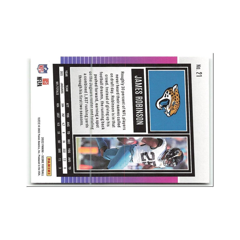 James Robinson 2022 Score #21 Jacksonville Jaguars Football Card NM
