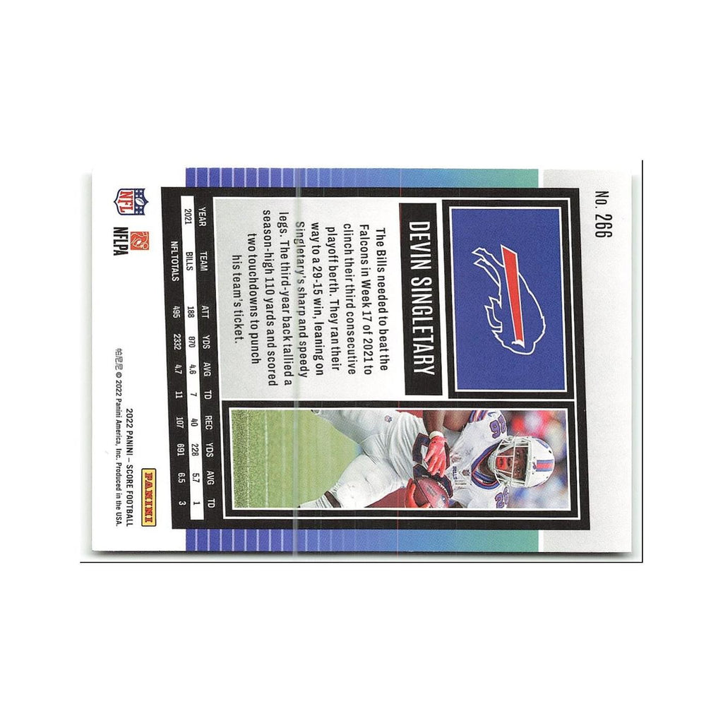 Devin Singletary 2022 Score #266 Buffalo Bills Football Card NM