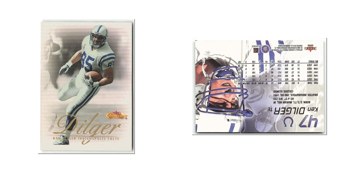 Ken Dilger 2000 Fleer Showcase #47 Indianapolis Colts Football Card NM