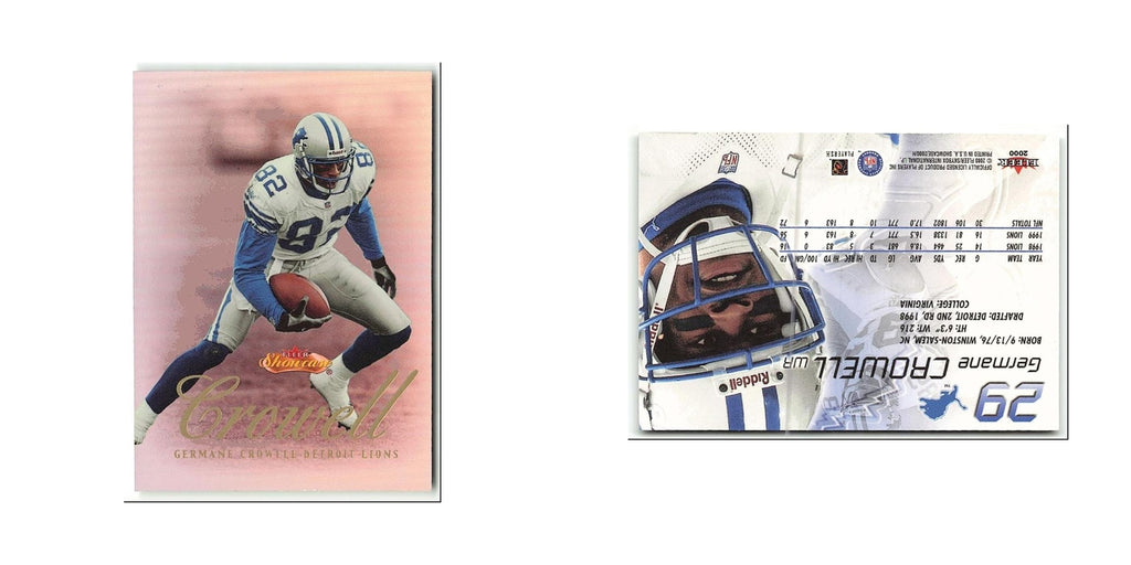Germane Crowell 2000 Fleer Showcase #29 Detroit Lions Football Card NM